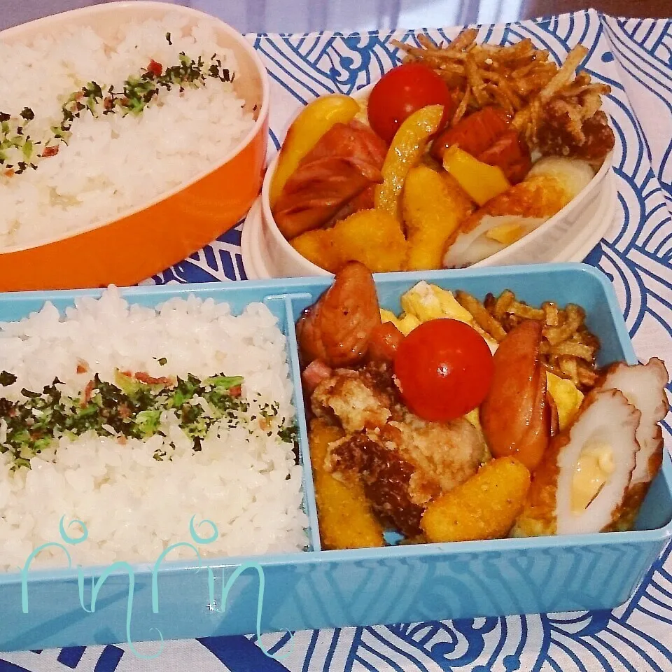 8*17 JC部活弁当&自分弁当～ゴボウ甘辛あげ～♪|rinrin*mama*さん