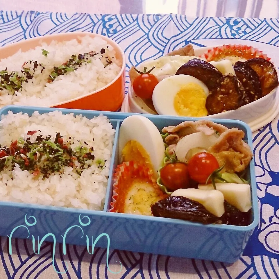 8*7 JC部活弁当&自分弁当～豚野菜炒め～♪|rinrin*mama*さん