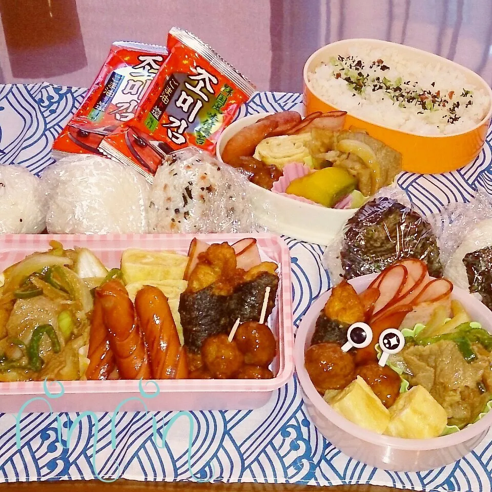 Snapdishの料理写真:8*5 高２男子遠征&JC部活&自分弁当～しょうが焼き～♪|rinrin*mama*さん