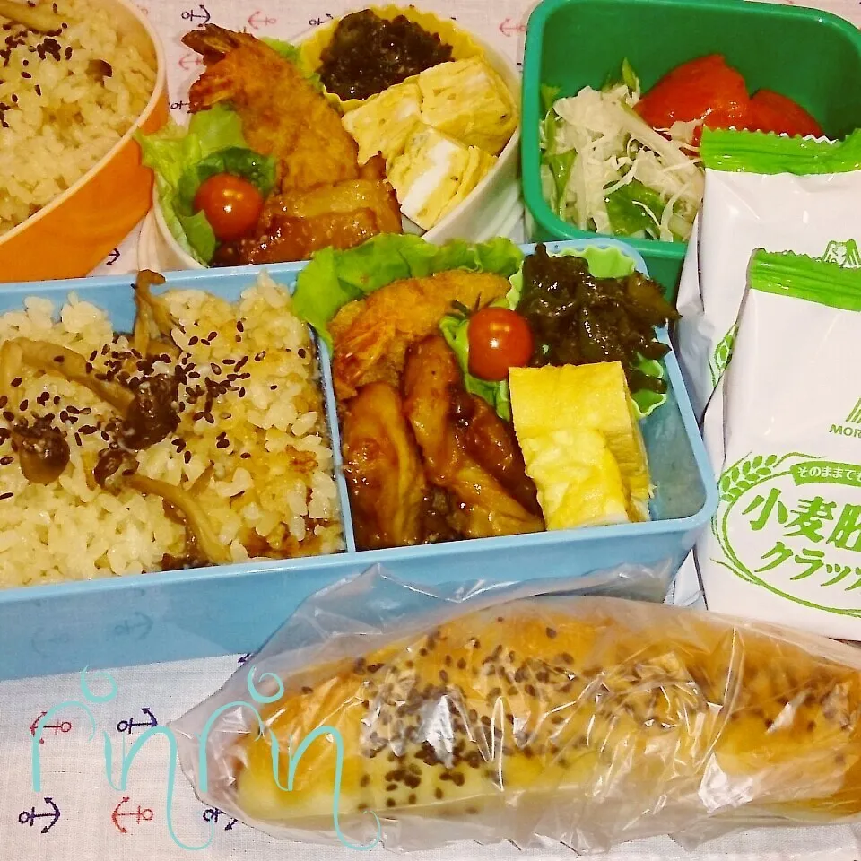 7*23 JC部活弁当&自分弁当～エビフライ～♪|rinrin*mama*さん