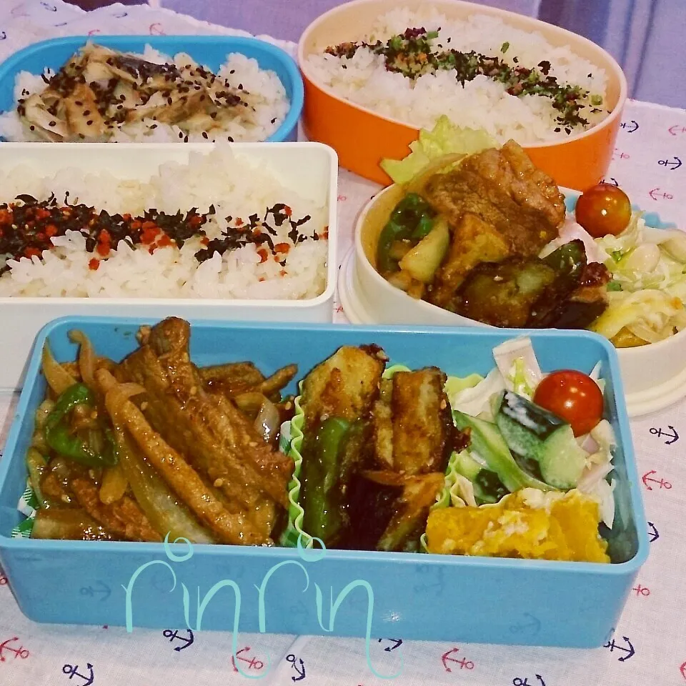 7*15 高２男子弁当&自分弁当～牛焼き肉～♪|rinrin*mama*さん