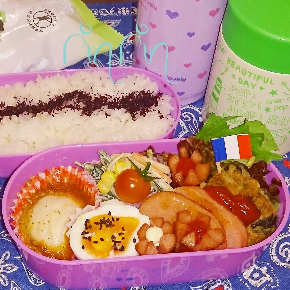 Snapdishの料理写真:6*20 JC大会弁当～ほうれん草の豆腐ハンバーグ～♪|rinrin*mama*さん