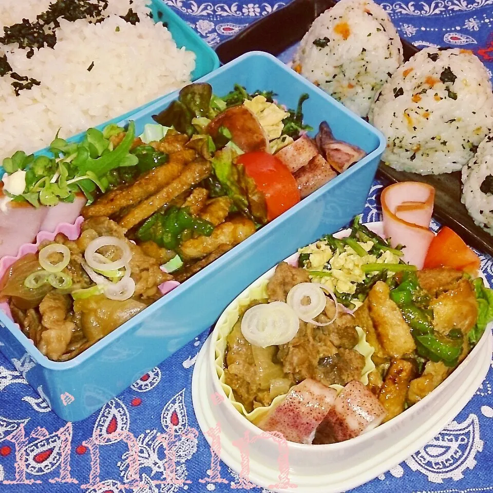 5*7 高２男子弁当&自分弁当～牛すじ煮込み～♪|rinrin*mama*さん