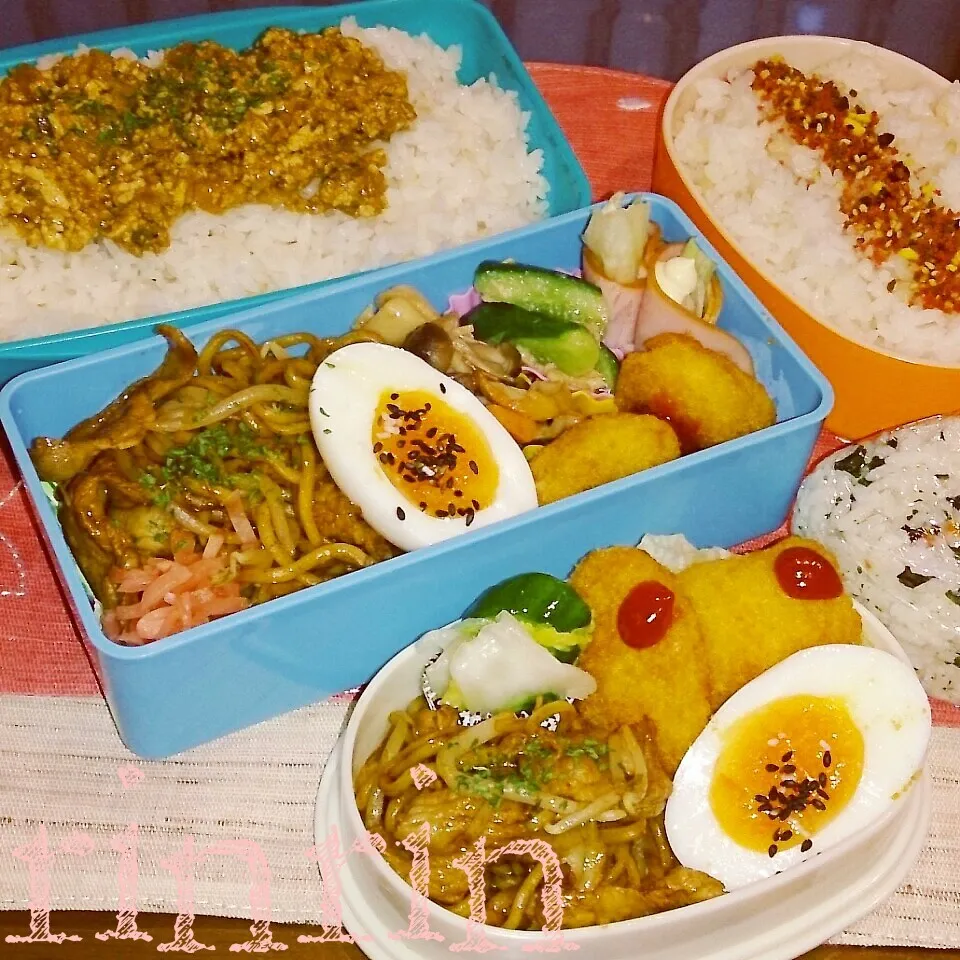 4*21 高二男子弁当＆自分弁当～お豆腐ドライカレー♪|rinrin*mama*さん