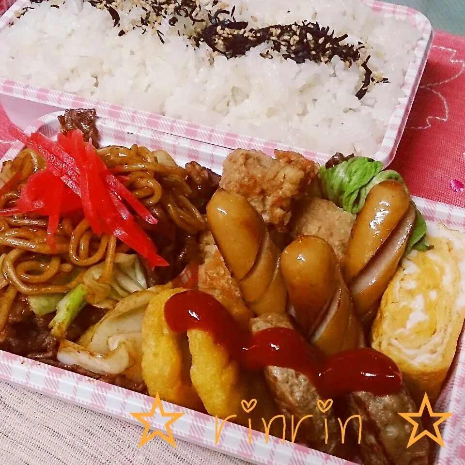 3*26 高一男子弁当～春季合宿焼きそば～♪|rinrin*mama*さん