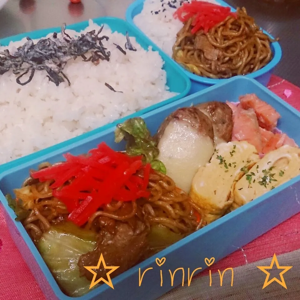 3*18 高一男子弁当～焼きそば～♪|rinrin*mama*さん