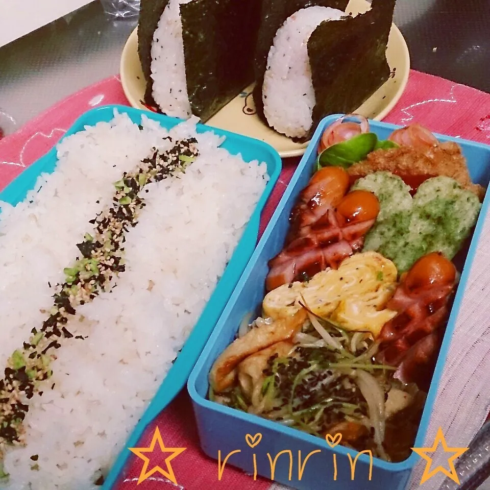 3*6 高一男子弁当～ミニ豚カツ～♪|rinrin*mama*さん