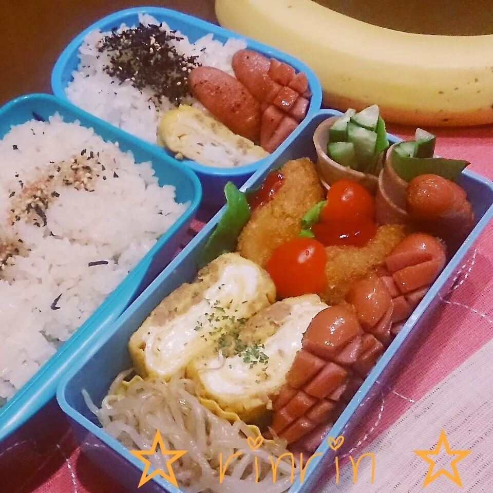 Snapdishの料理写真:2*23 高一男子弁当～鶏そぼろ卵焼き～♪|rinrin*mama*さん