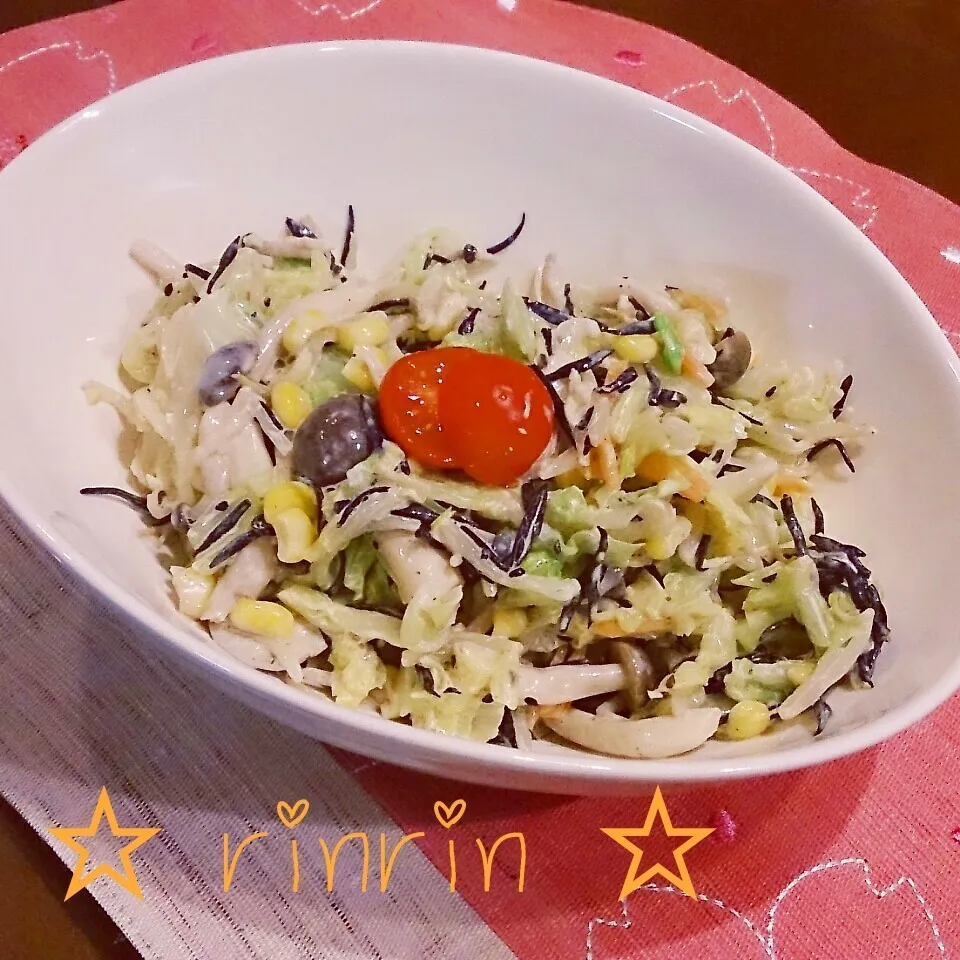 2*21 キノコとひじきの温野菜サラダ～♪|rinrin*mama*さん