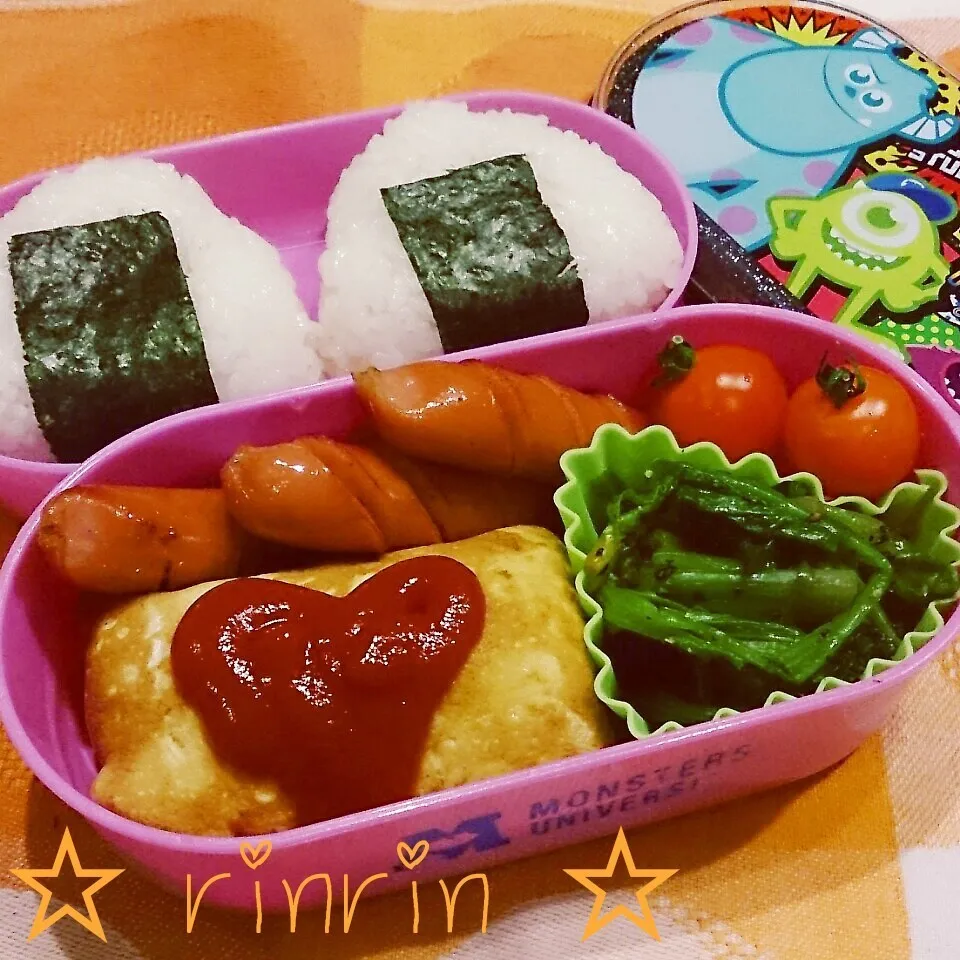 Snapdishの料理写真:2*16 JS作☆家庭科の宿題・お弁当～オムレツ♪|rinrin*mama*さん