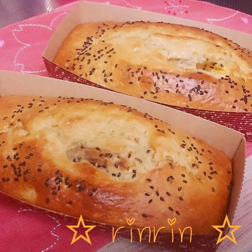 Snapdishの料理写真:1*31 HMで焼き芋&バナナのパウンドケーキ～♪|rinrin*mama*さん