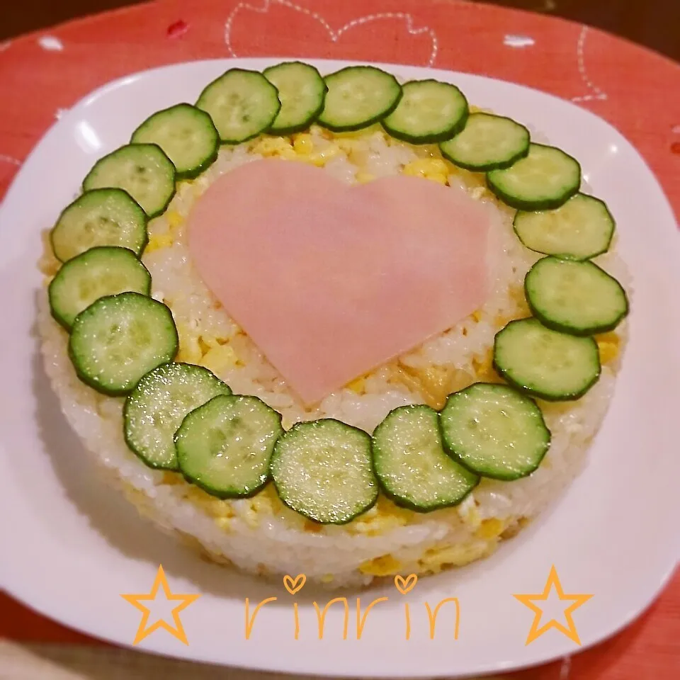 1*19 実家のお嫁さんへ～ハピバお寿司ケーキ～♪|rinrin*mama*さん