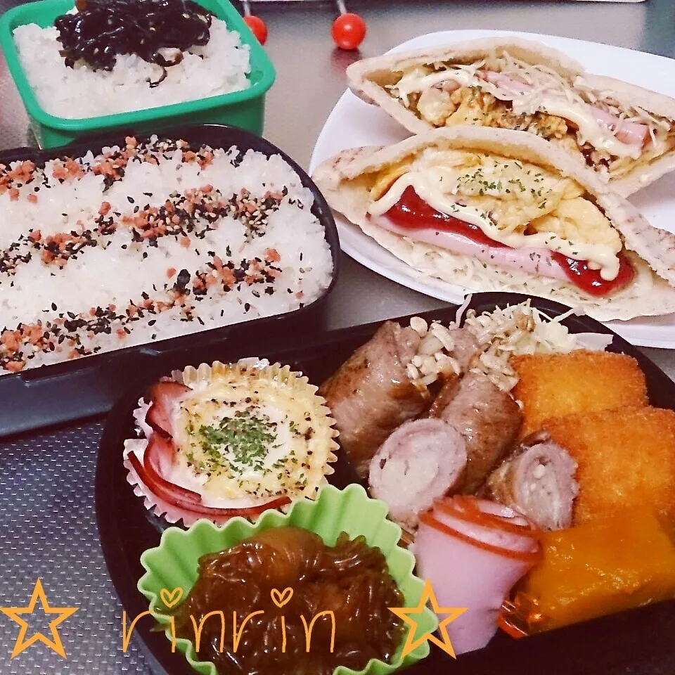 1*8 高一男子弁当～豚肉のえのき巻き～♪|rinrin*mama*さん