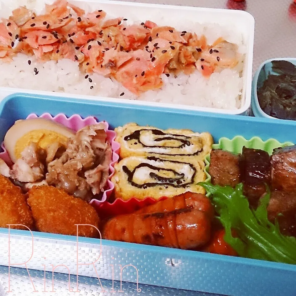 12*4 高一男子弁当～鳥手羽元の梅干し酢っぱ煮～♪|rinrin*mama*さん