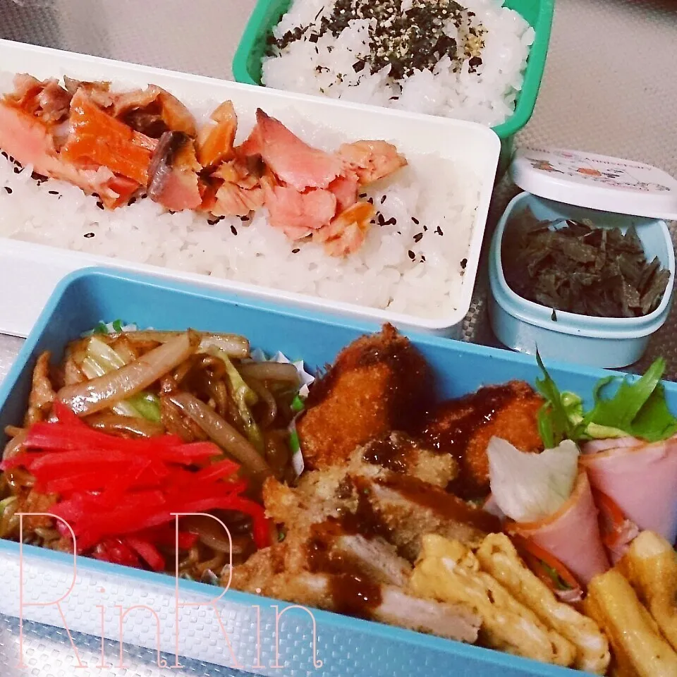 Snapdishの料理写真:12*3 高一男子弁当～焼きそば～♪|rinrin*mama*さん