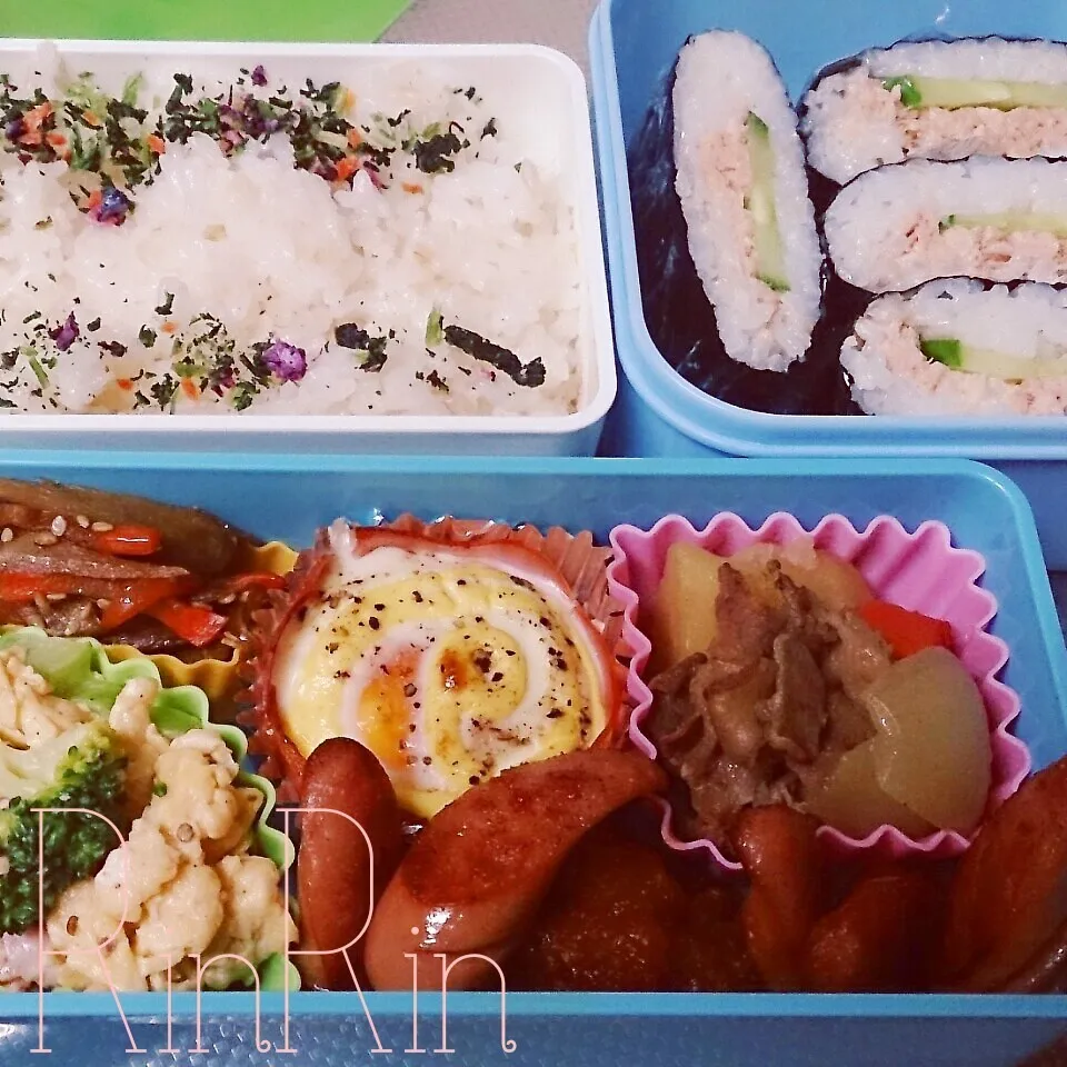 11*11 高一男子弁当～まねっこ目玉焼き～♪|rinrin*mama*さん