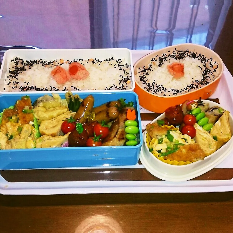 Snapdishの料理写真:8*1 高一男子弁当＆自分弁～♪|rinrin*mama*さん