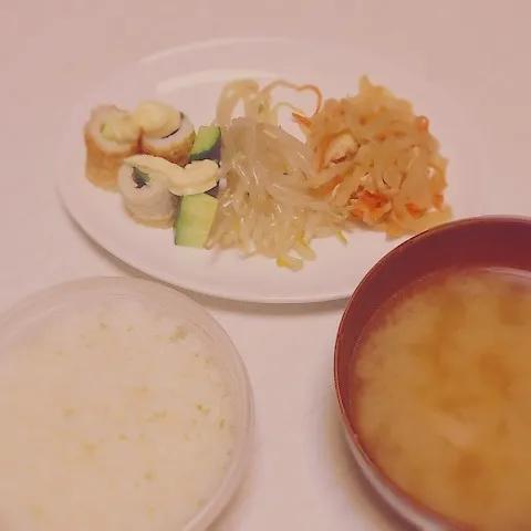 質素な晩御飯|わさびまめさん