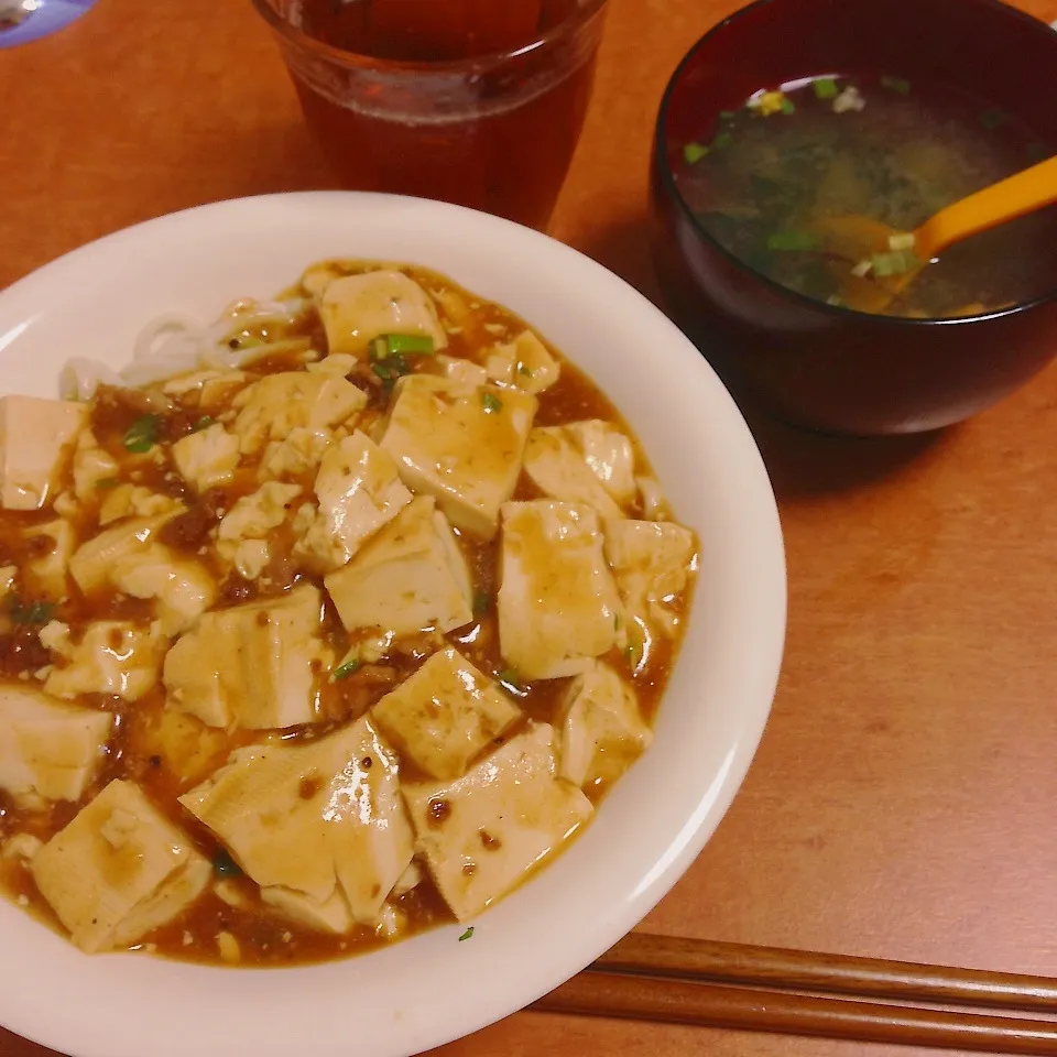 麻婆うどん|わさびまめさん