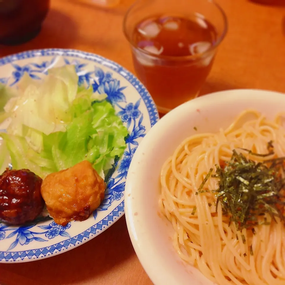 Snapdishの料理写真:たらこスパゲッティ|わさびまめさん