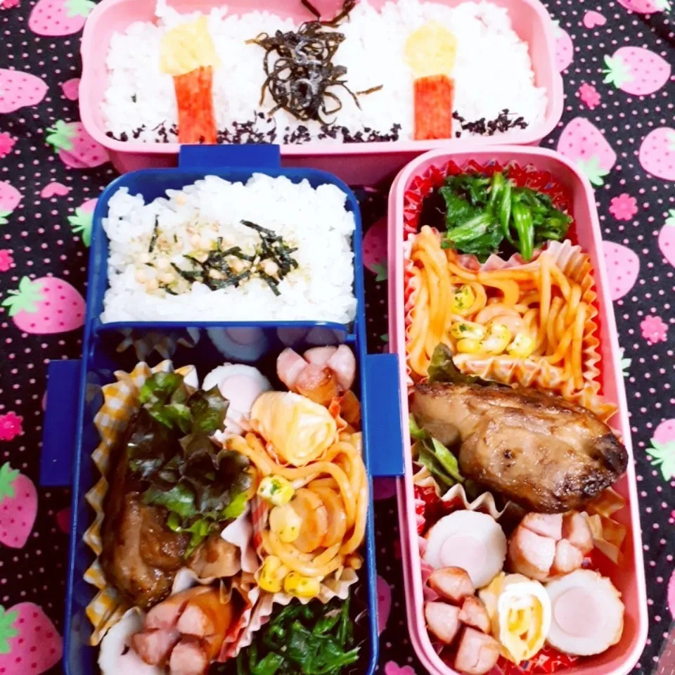 Snapdishの料理写真:中学一年生と三年生の🍱お弁当|yukinkoさん