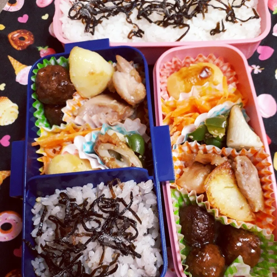 中学一年生🌞と中学三年生のお弁当|yukinkoさん