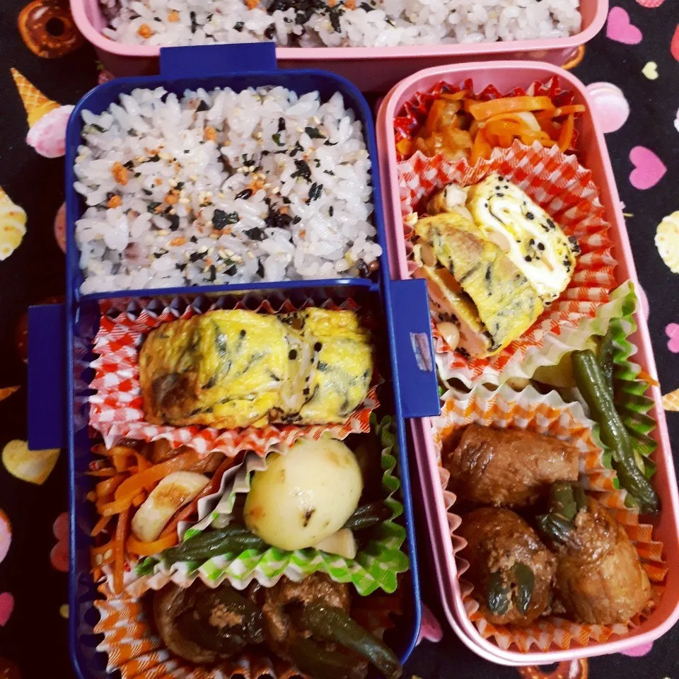 Snapdishの料理写真:中学一年生🌾中学三年生のお弁当|yukinkoさん