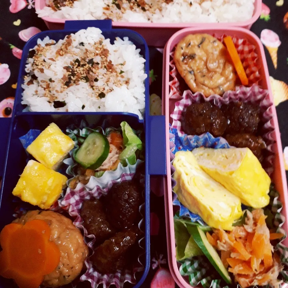 Snapdishの料理写真:中学一年生🌞中学三年生のお弁当|yukinkoさん