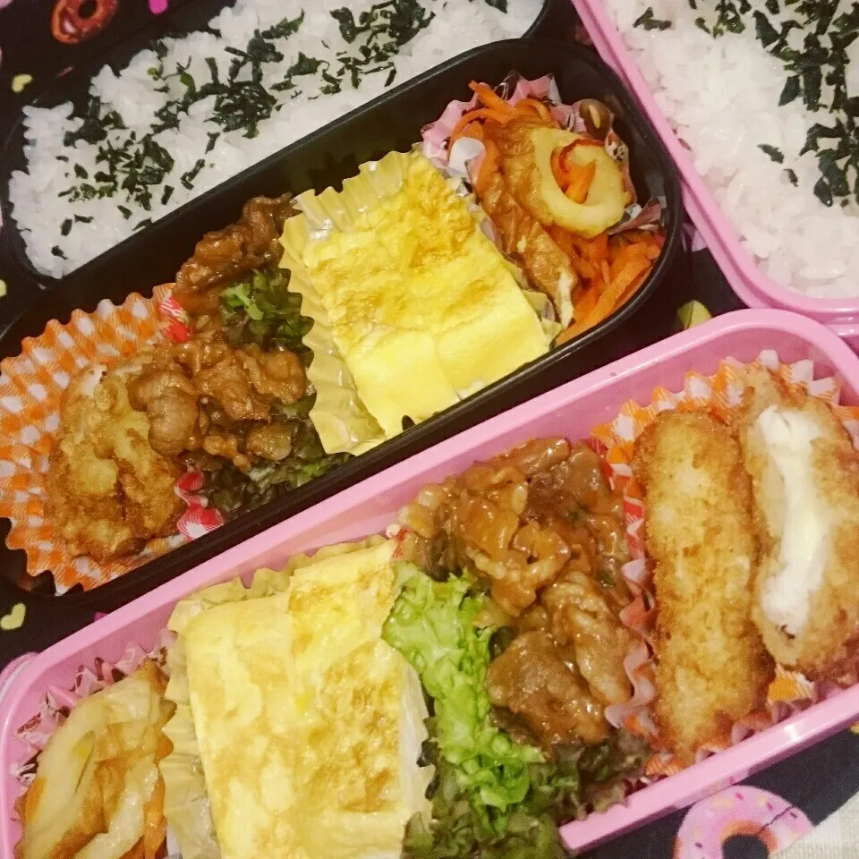 中学一年生と中学三年生の🍙🍱お弁当|yukinkoさん