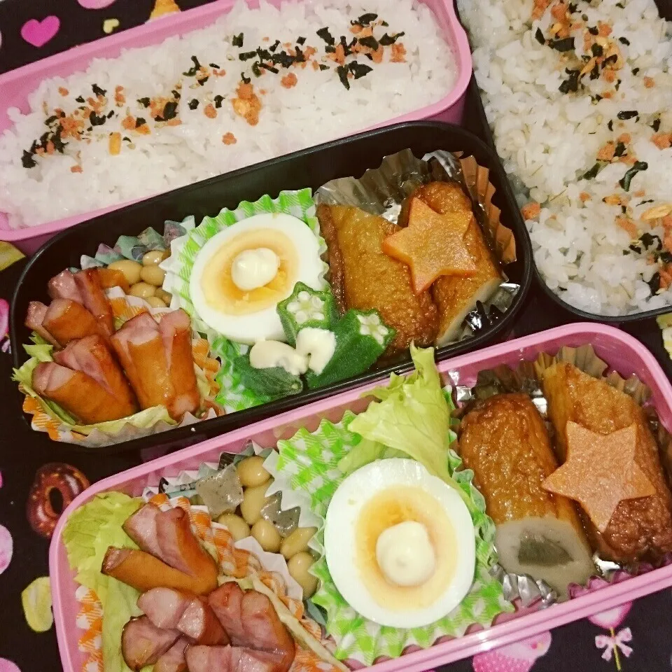 中学一年生と中学三年生の🍙お弁当|yukinkoさん