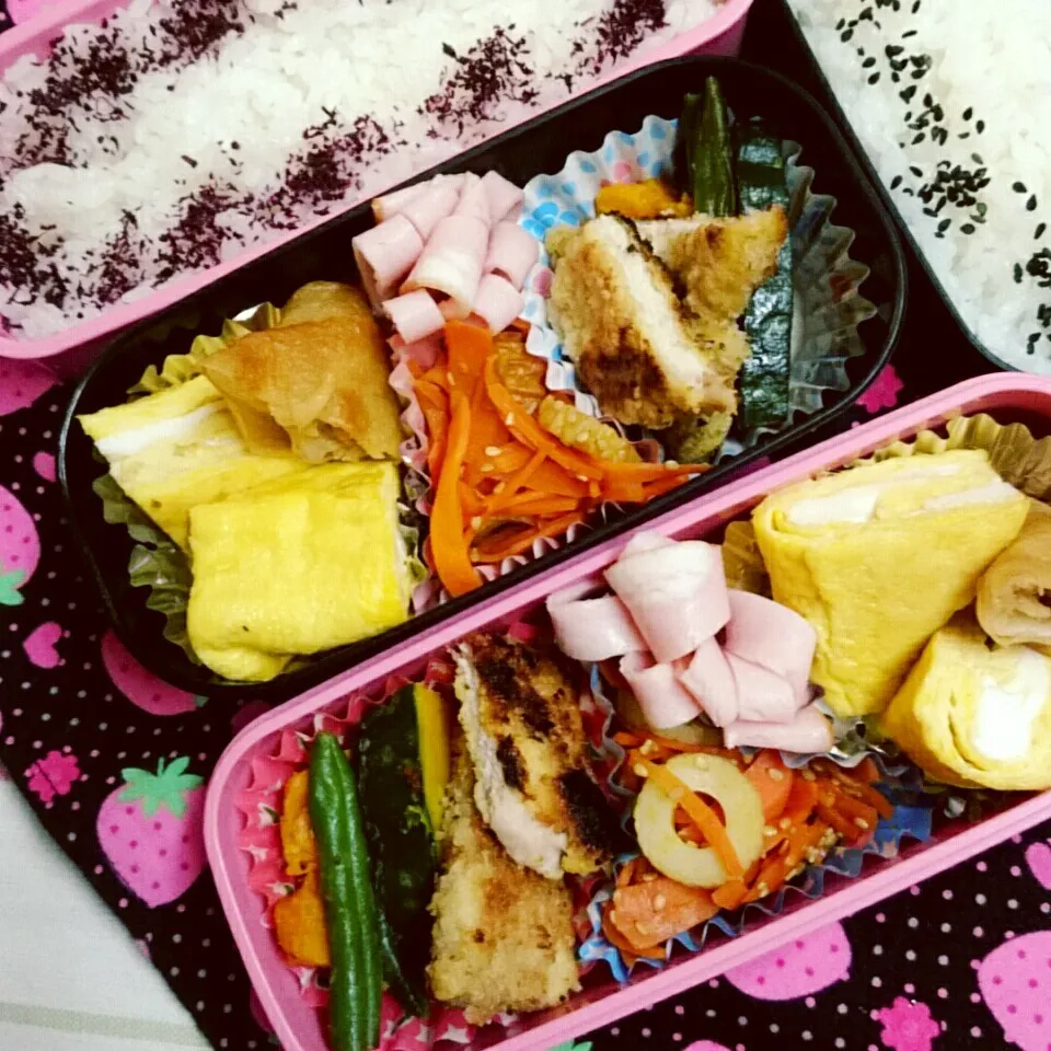 中学一年生と中学三年生の🍙お弁当|yukinkoさん