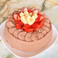 誕生日のお祝い🎉チョコケーキ🎂|あるぱかさん