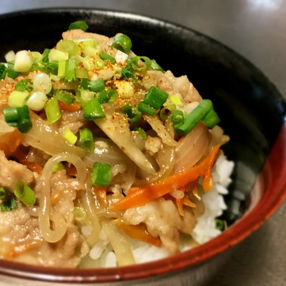 野菜たっぷり♪ごぼう入り豚丼|あるぱかさん