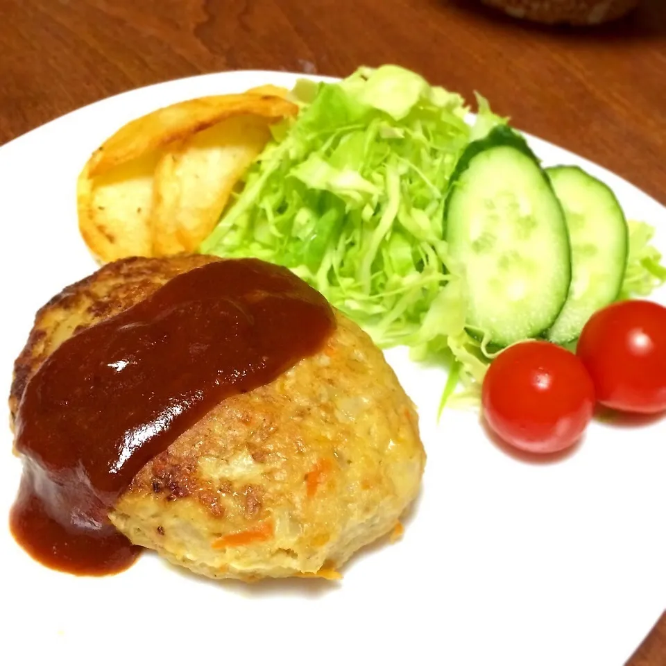 豆腐と野菜たっぷり♪ハンバーグ|あるぱかさん