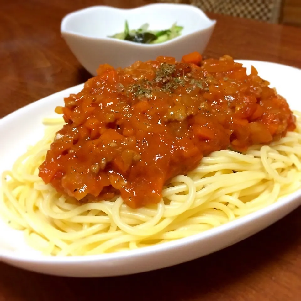 ミートソースパスタ♪|あるぱかさん