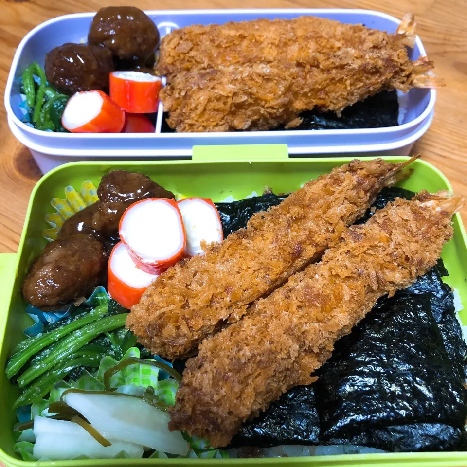 火曜日。海老フライ弁当( •ᴗ•)|るりさん