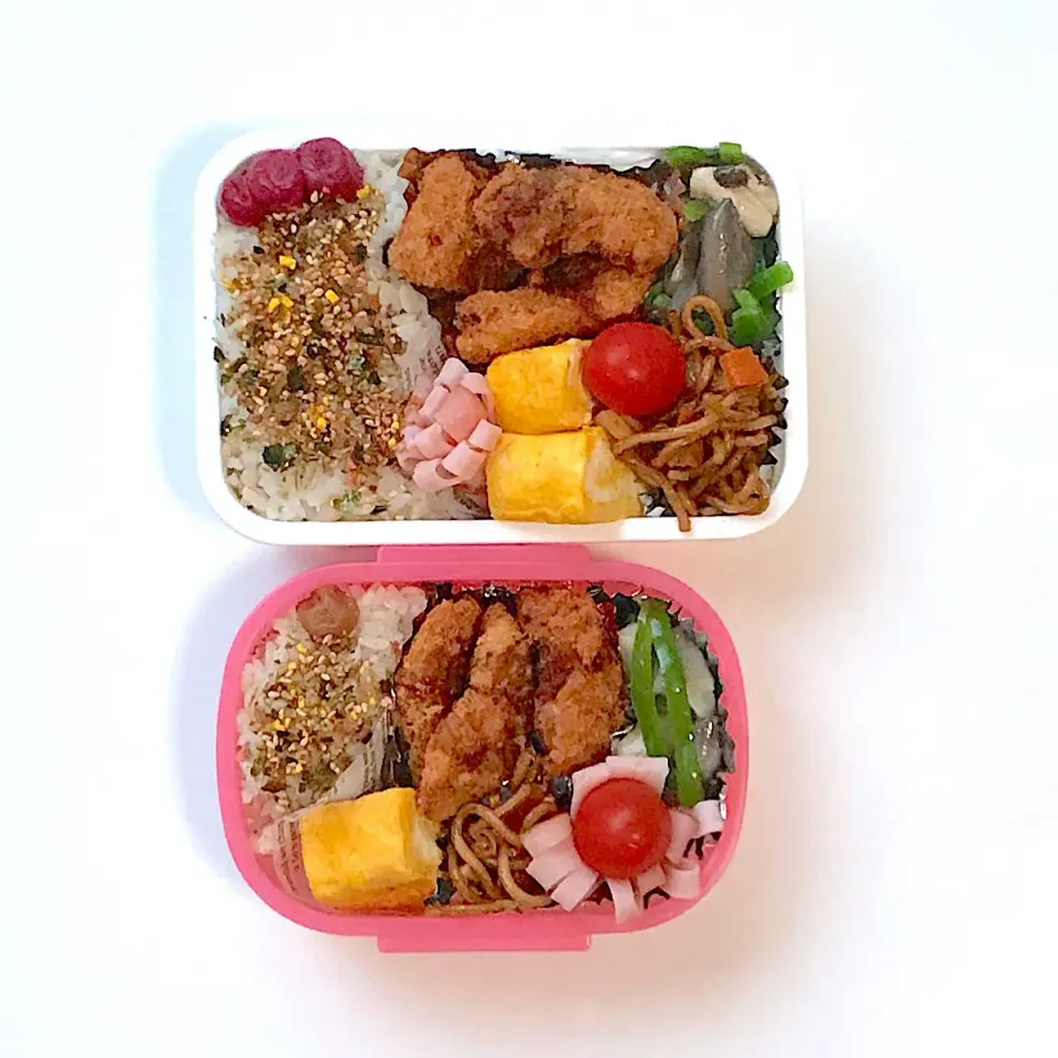 パパと娘っちのお弁当(^^)
 #お弁当  #麦ご飯  #冷凍食品|kakoさん