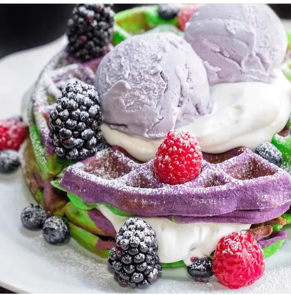 Ube  Pandan waffles  #waffles|🌺IAnneさん