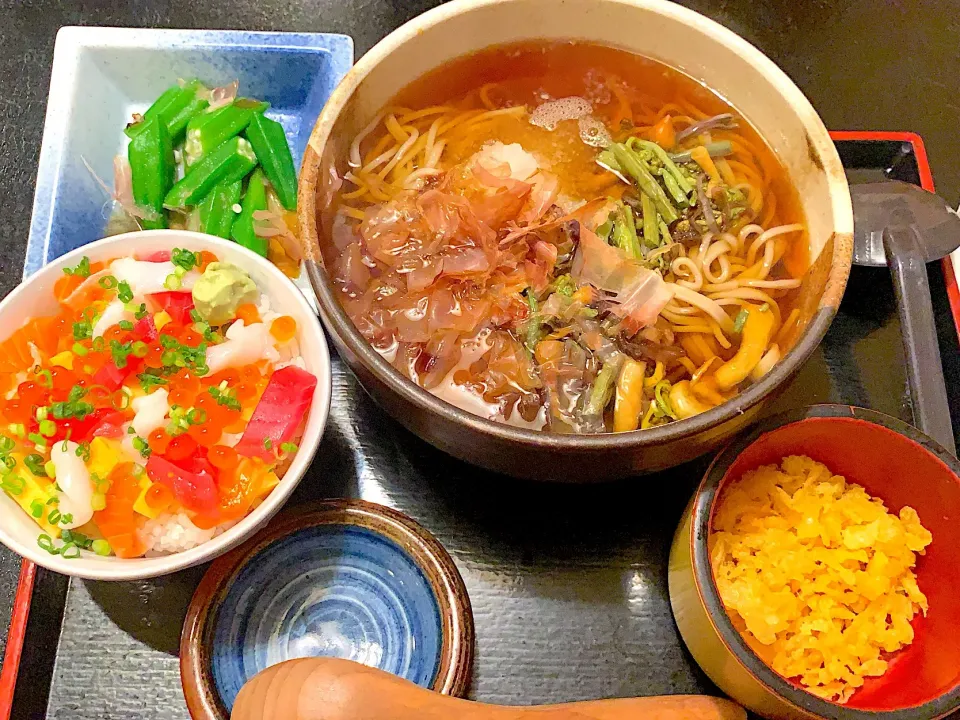 山菜おろしそば
ミニバラちらし丼
オクラのおひたし|yumyum😋さん