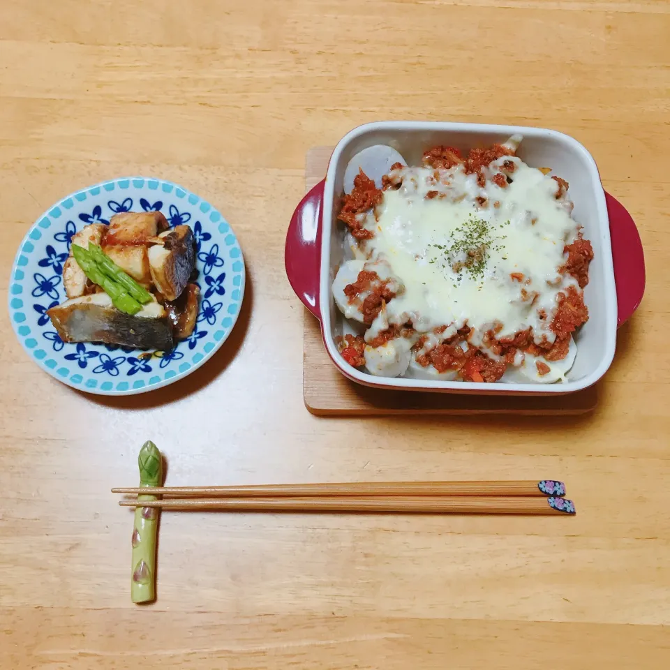 里芋グラタン                                                鯖のごま味噌焼き|ちゃみこさん