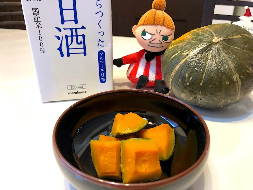 Snapdishの料理写真:坊ちゃんかぼちゃの甘酒煮🎃✨|NOBUちえさん