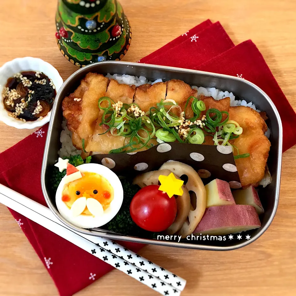 Snapdishの料理写真:豚天ぷら☆クリスマス弁当|yokkoiroさん