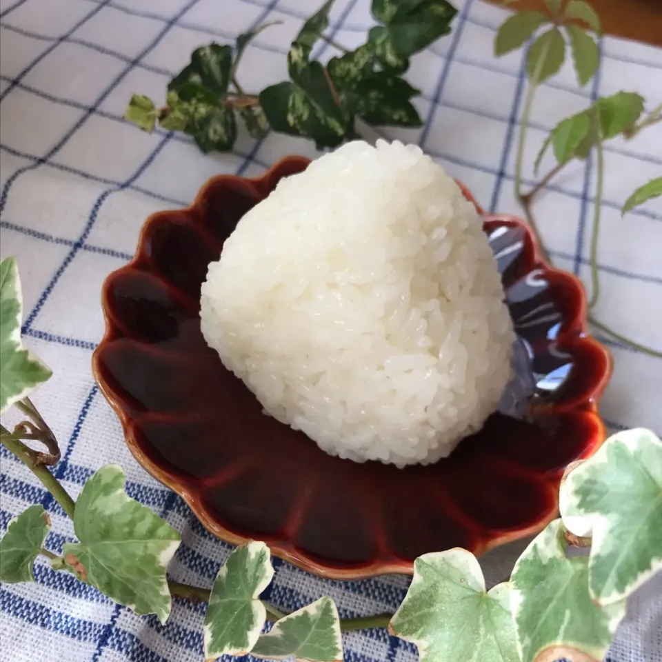 🍙新米「青天の霹靂」で塩むすび🍙 旨いっ😋|Hollyさん