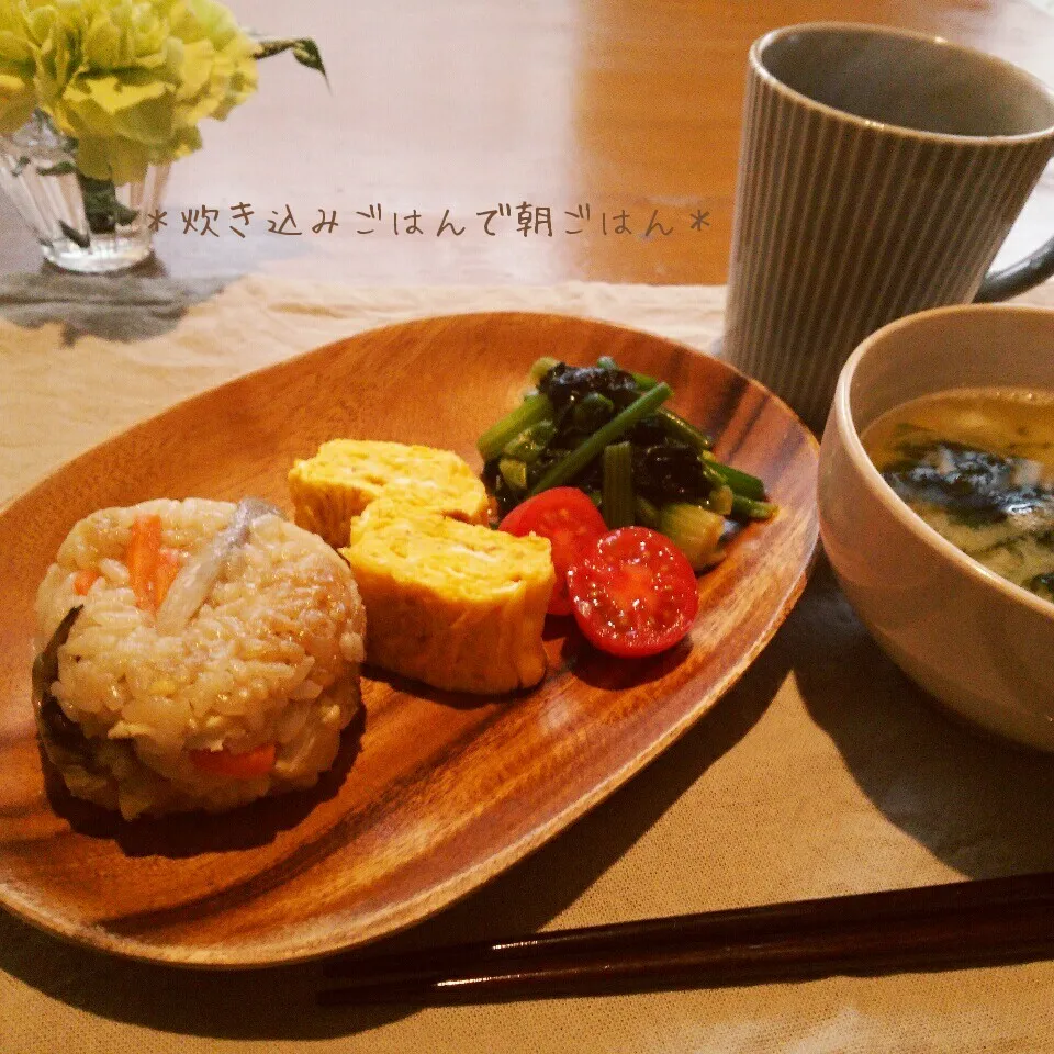 ＊豆腐の炊き込みごはんで朝ごはんプレート＊|sayakaさん