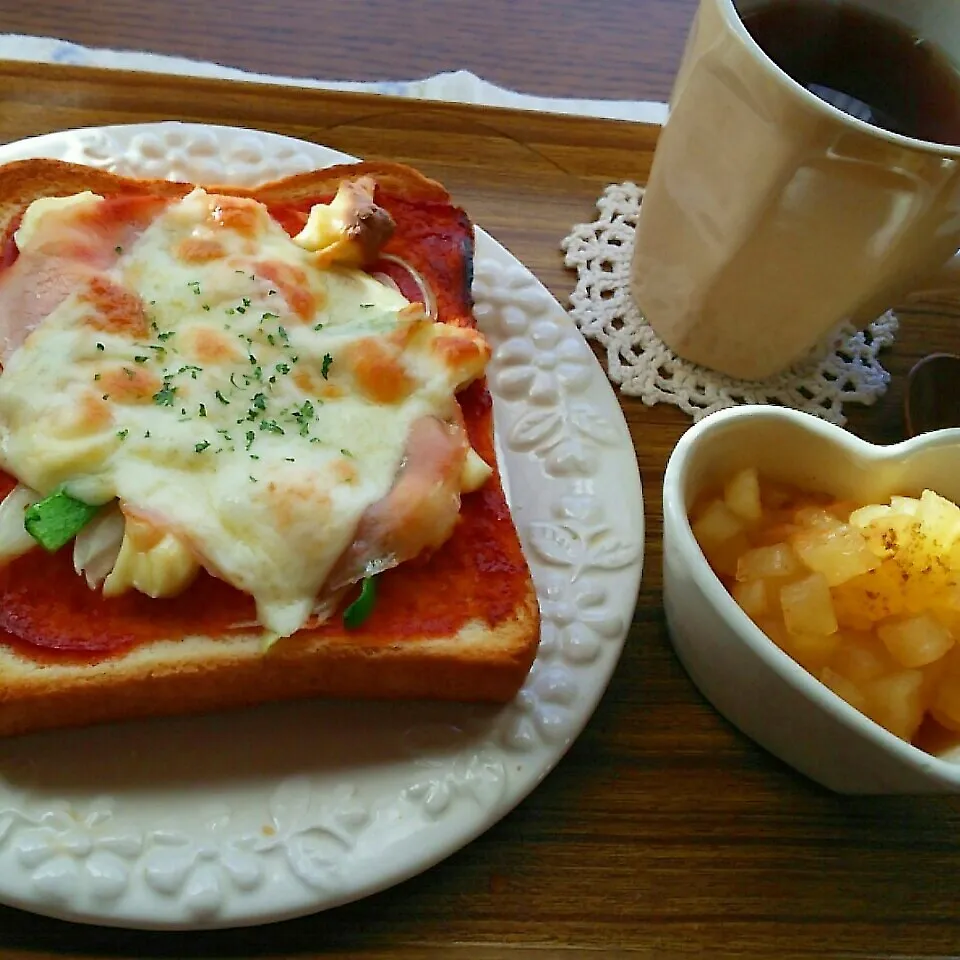 朝ごはん＊ピザトースト＊|sayakaさん