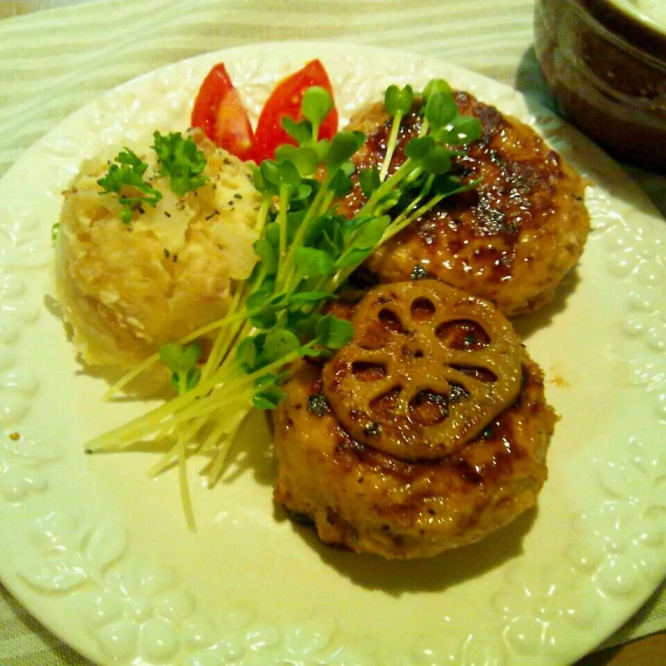 今日の夕飯・鶏つくねハンバーグ☆|sayakaさん