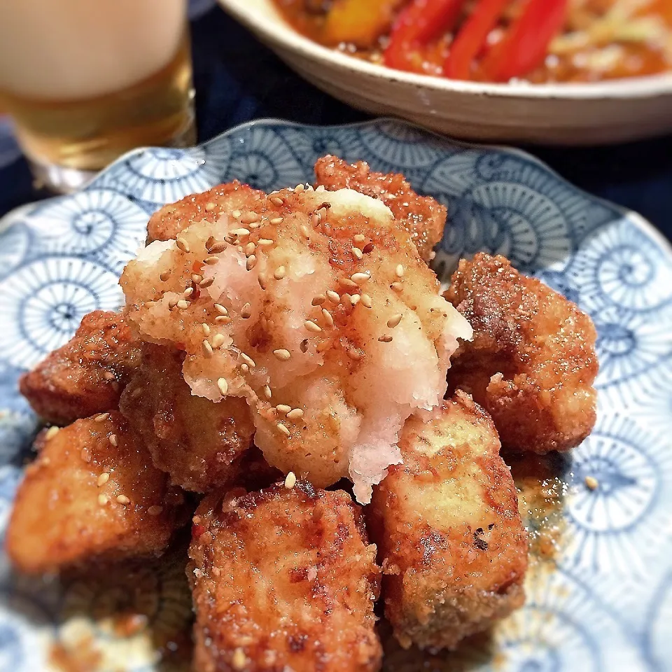 ビールとどうぞ♡鰆の竜田揚げ ゴマだれポン酢おろし|Lizさん