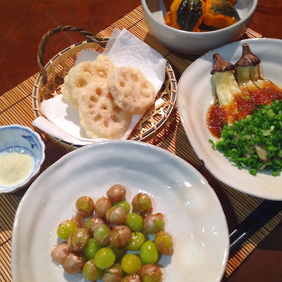 Snapdishの料理写真:秋の食材でおつまみイロイロ♪|Lizさん