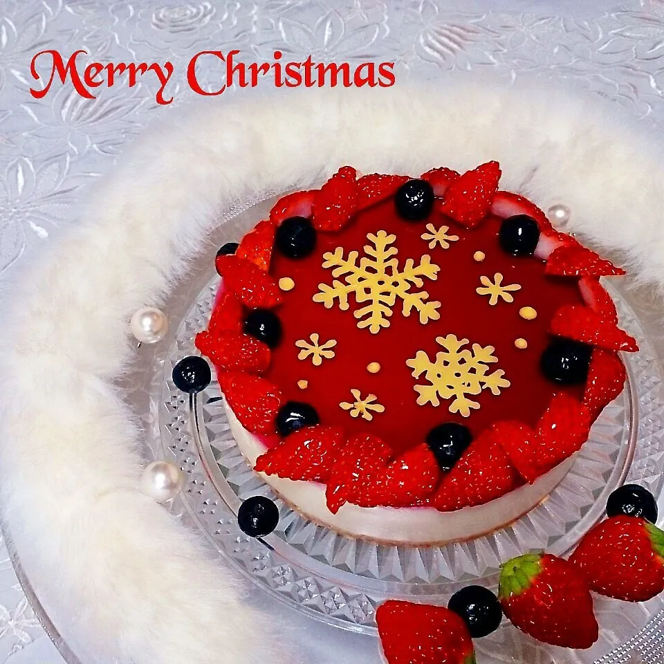 Snapdishの料理写真:Merry X'mas! バニラヨーグルトケーキ天使ver.|NeNeさん