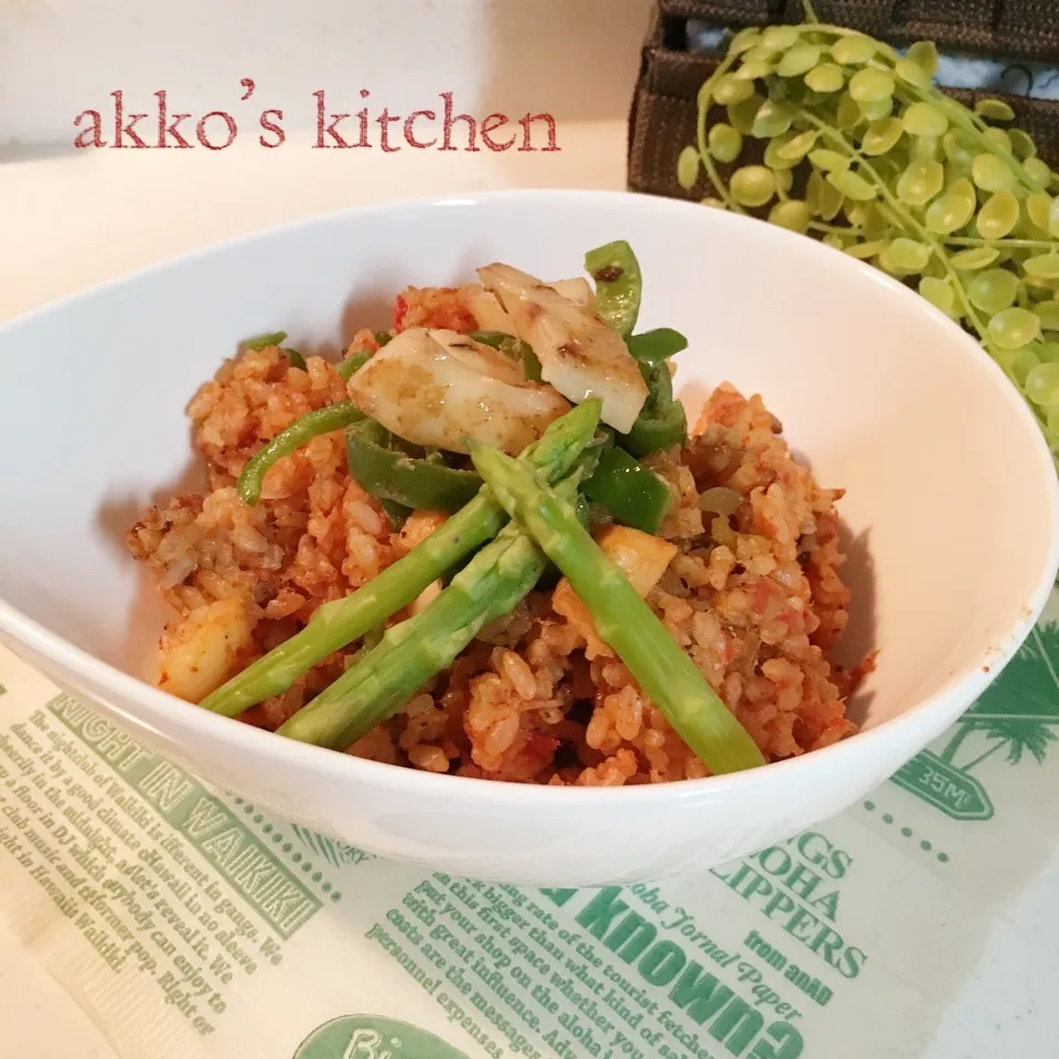 ✨トマト缶だけで炊いたシーフード感満載❤️ピラフ✨|akkoさん